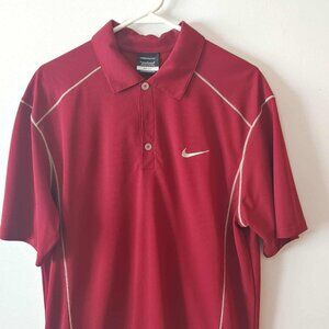Nike golf dri-fit shirt with white stiching